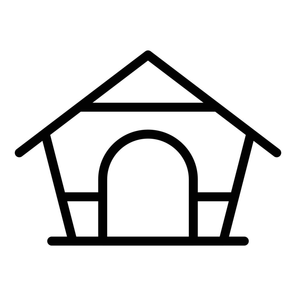 Dog house icon outline vector. Puppy home vector