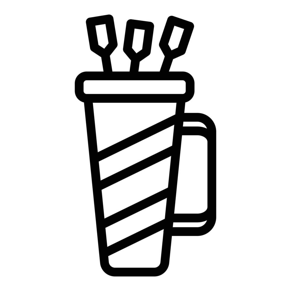 Archery quiver icon outline vector. Bow arrow vector