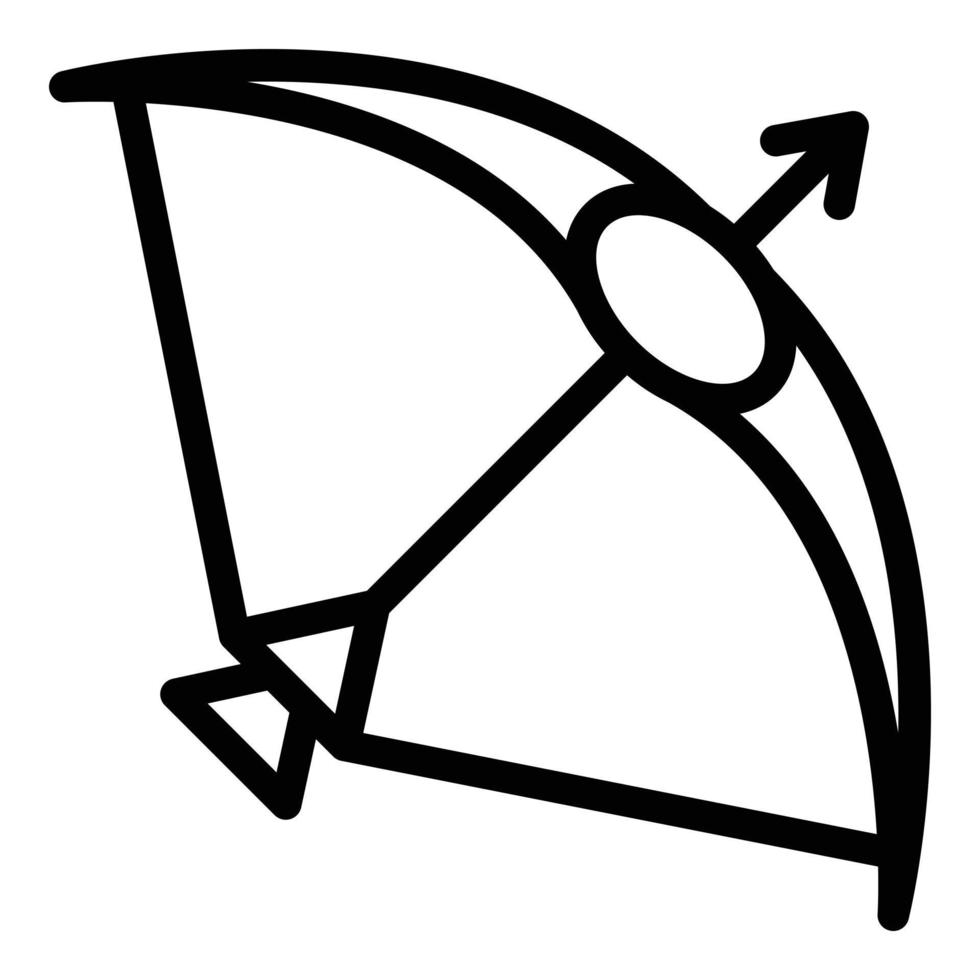 Arrow bow icon outline vector. Archery weapon vector