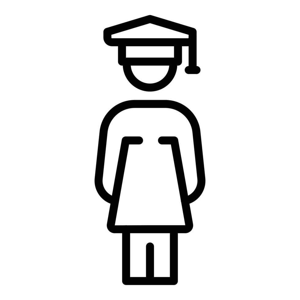 Study stereotype icon outline vector. Human growth vector