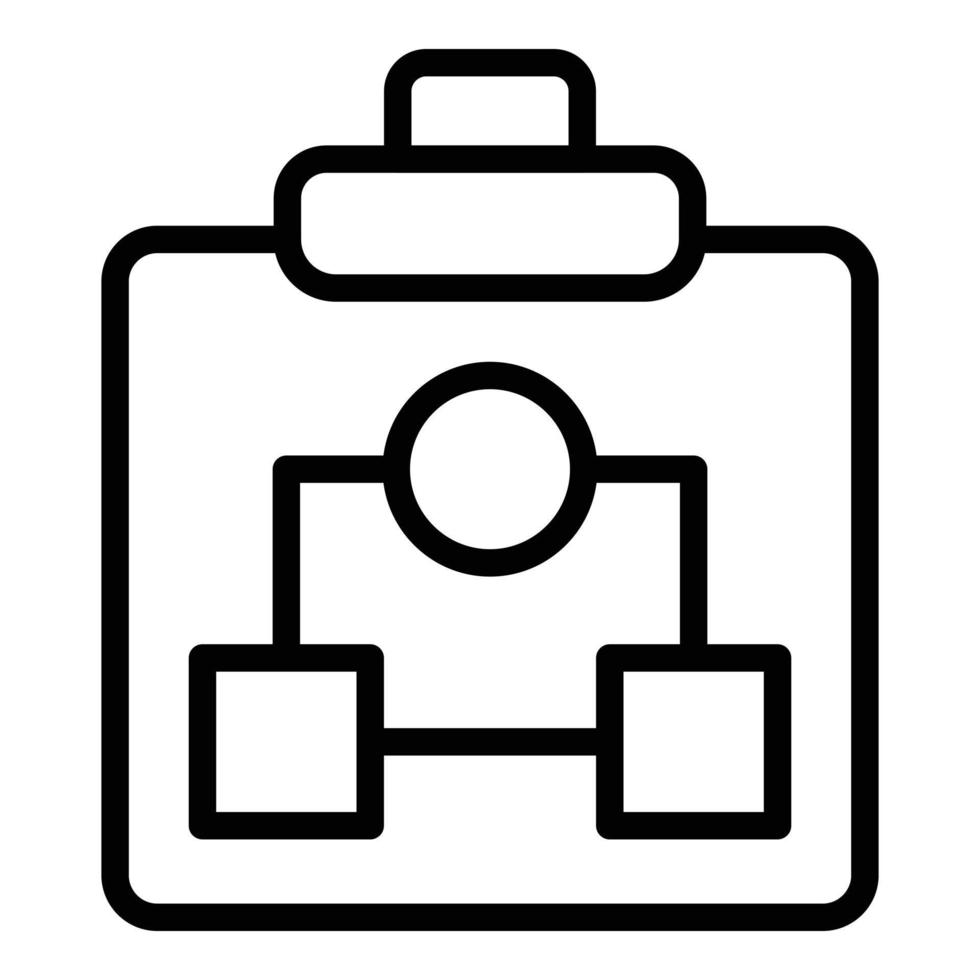 Product clipboard icon outline vector. Policy document vector