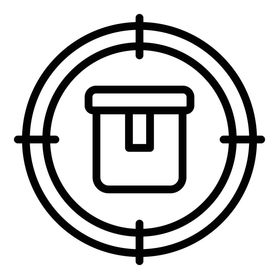 Product target icon outline vector. Digital focus vector