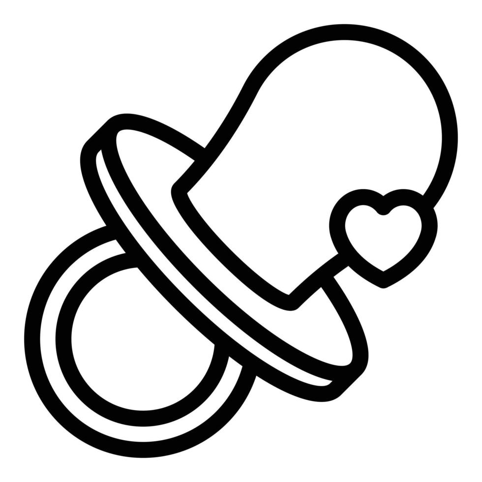 Baby nipple icon outline vector. Dummy pacifier vector