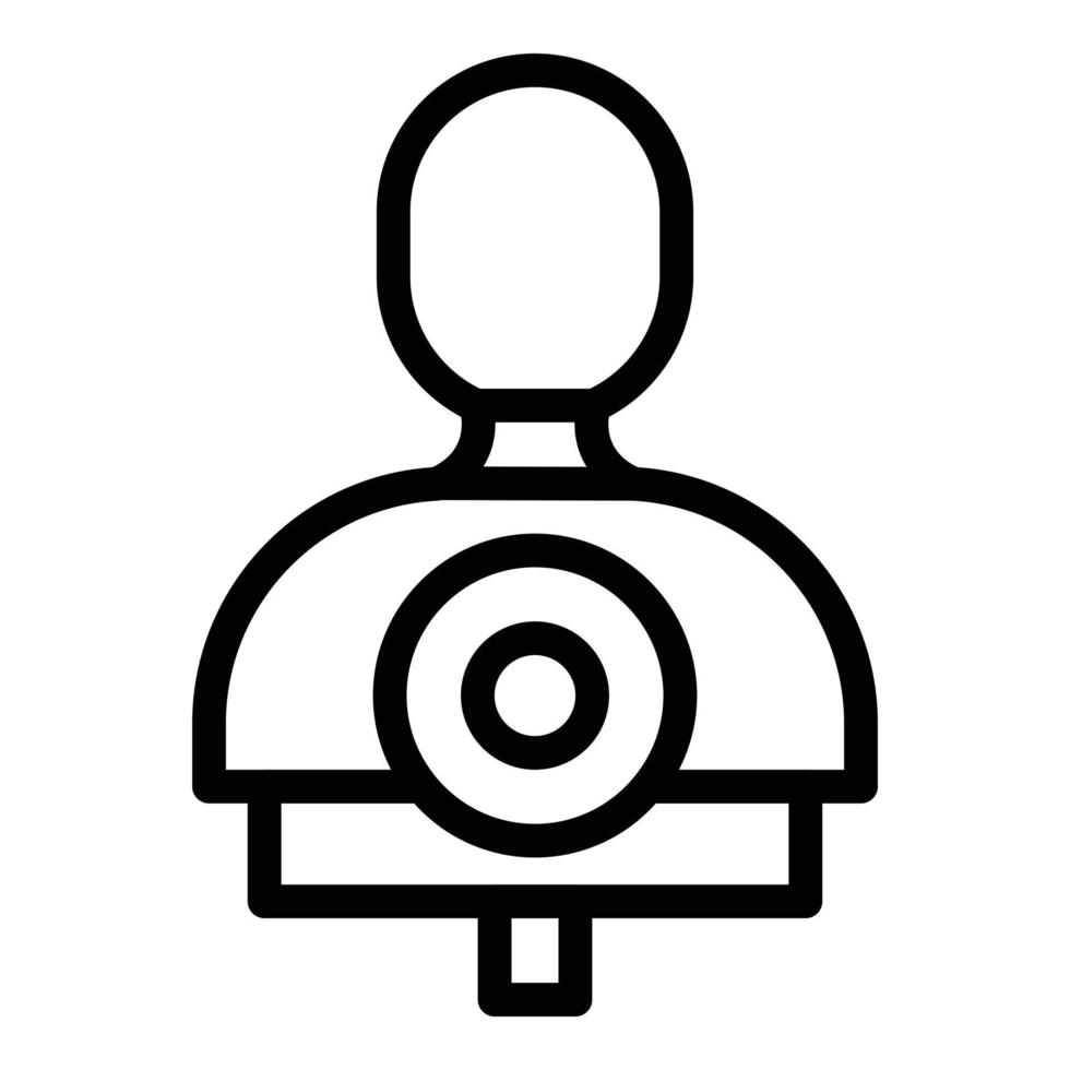 Archery aim icon outline vector. Target arrow vector