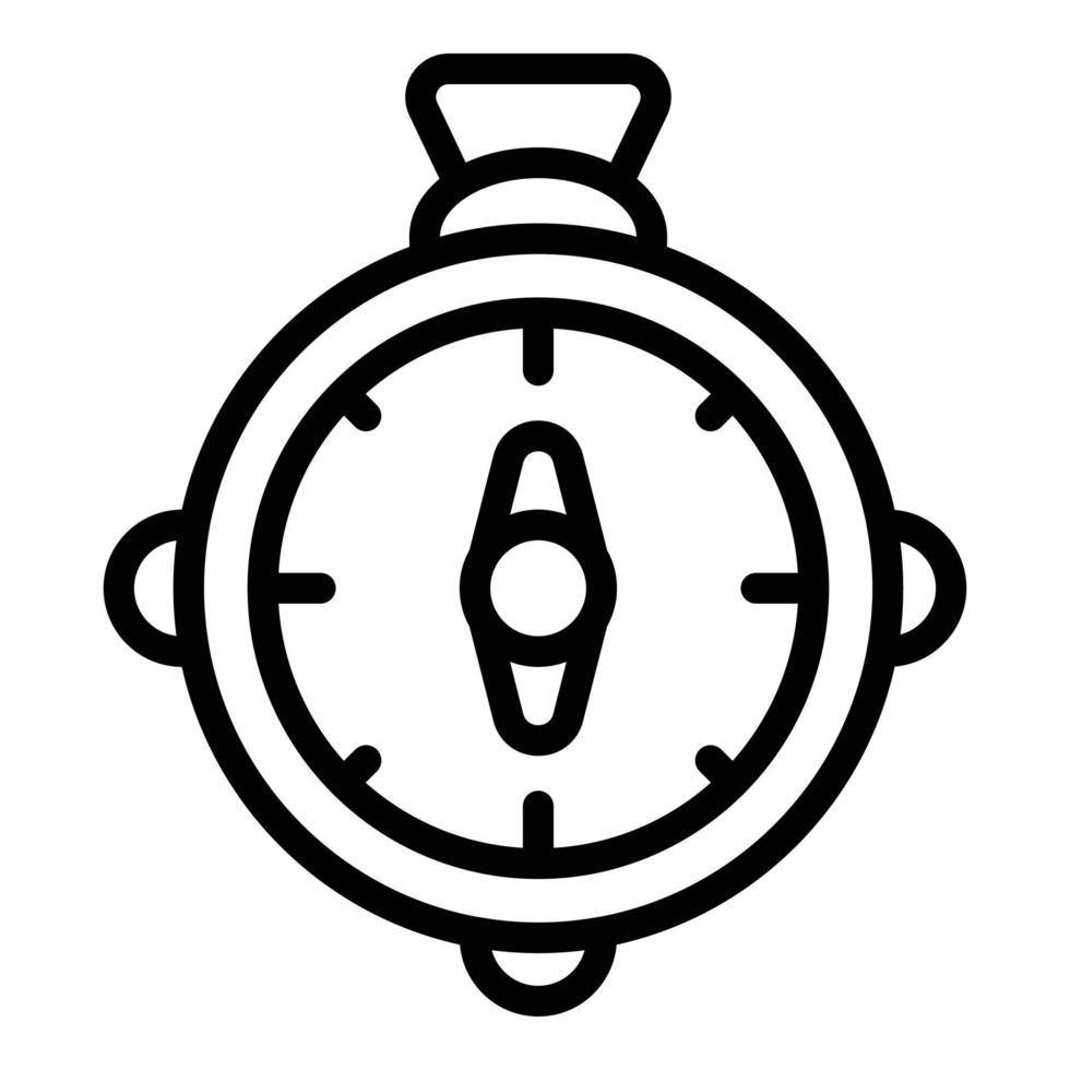 Campsite compass icon, outline style vector