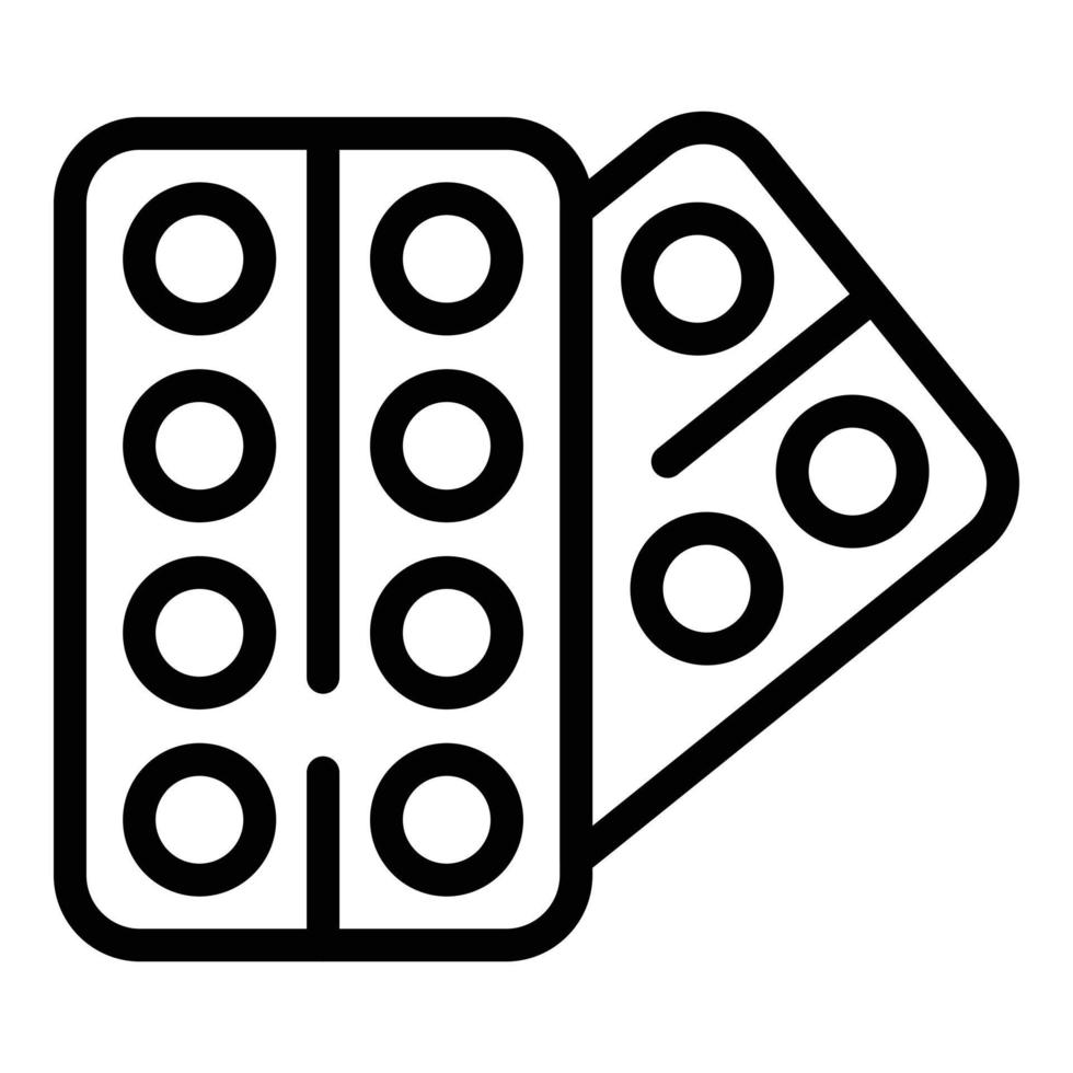 Campsite pills icon, outline style vector