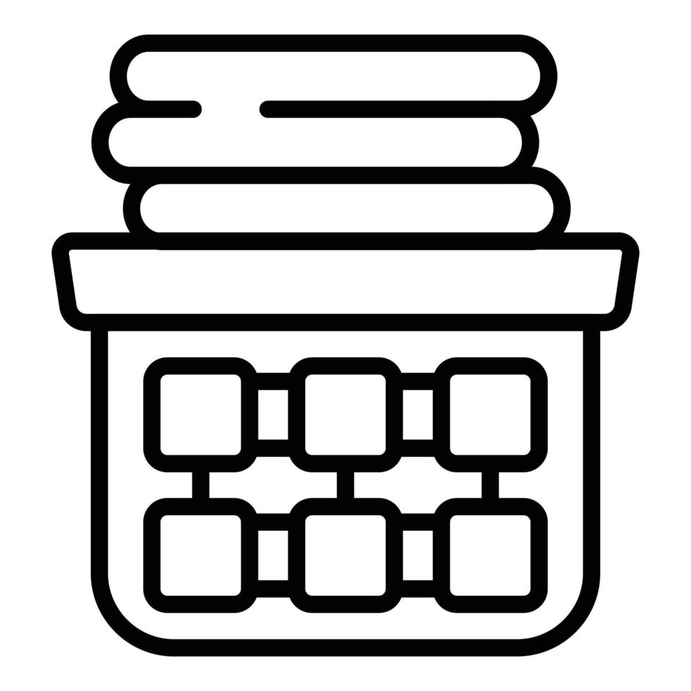 Clean clothes stack icon, outline style vector