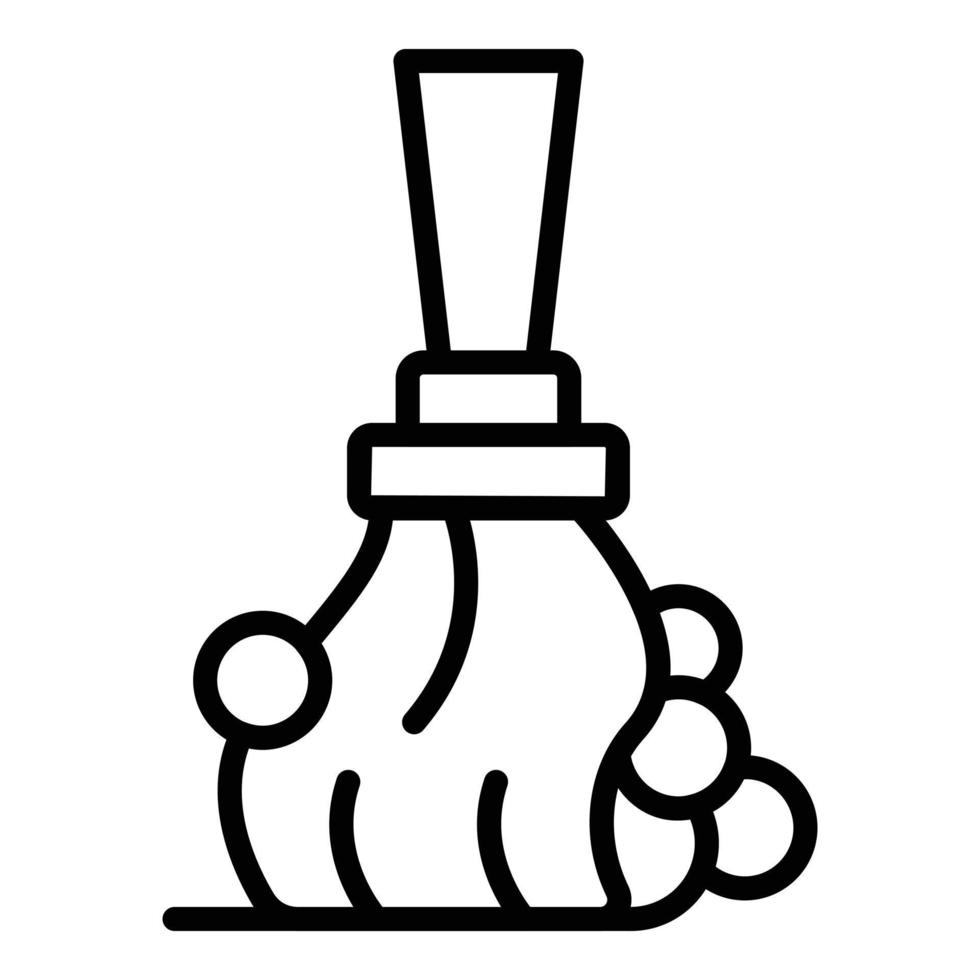 Foam broom icon, outline style vector