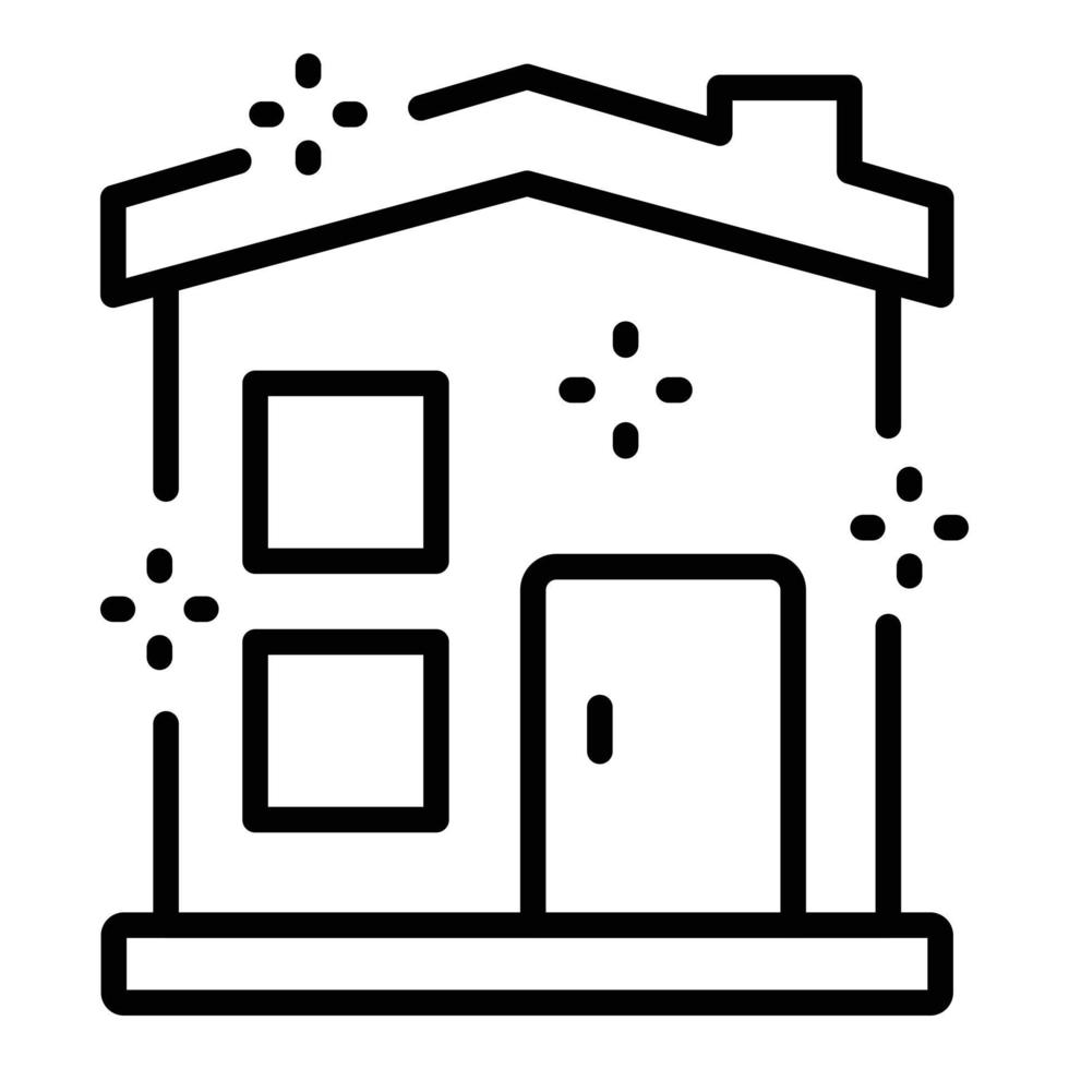 Clean house icon, outline style vector
