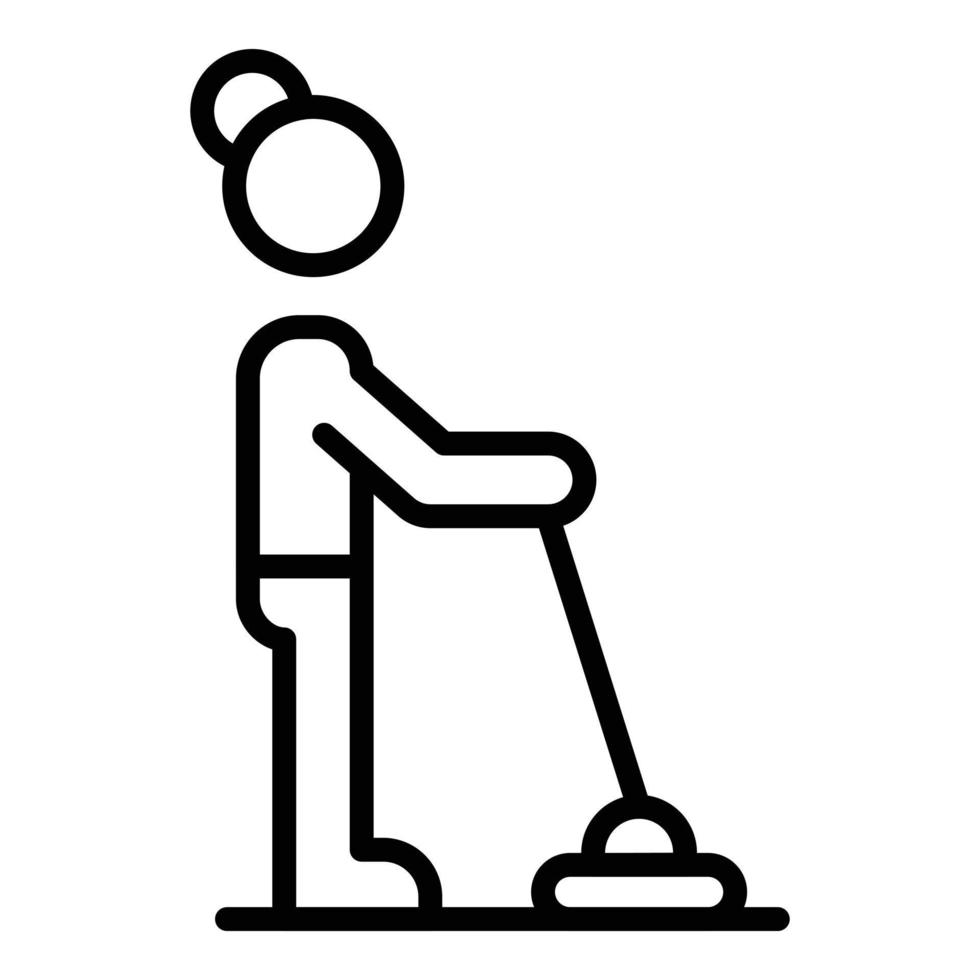 Housewife working icon, outline style vector