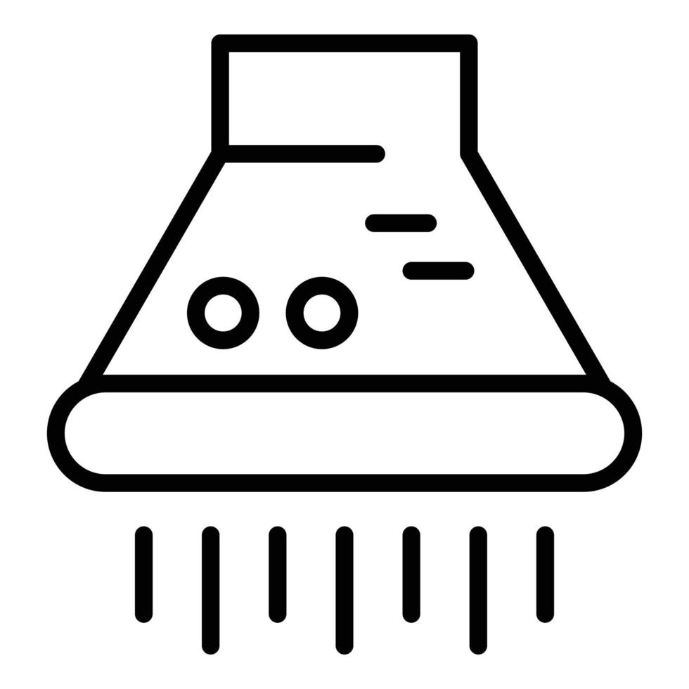 Working cooker hood icon, outline style vector