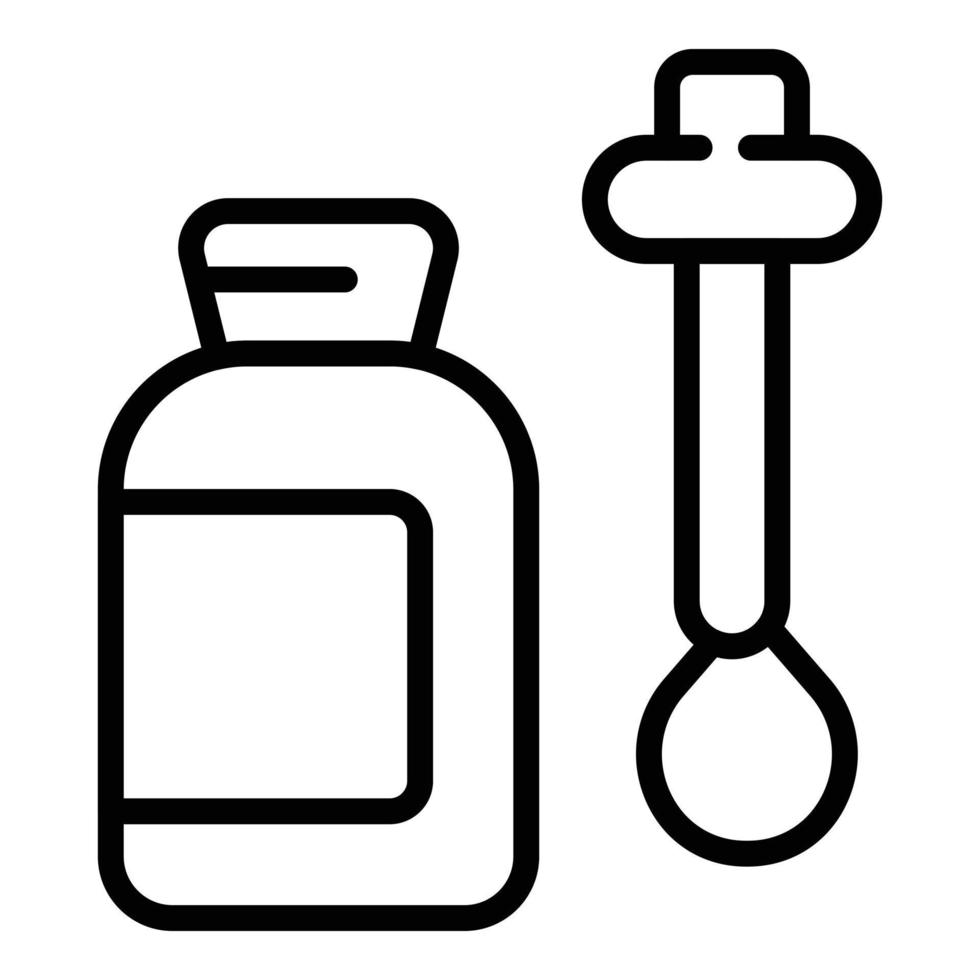 Oil dropper icon, outline style vector