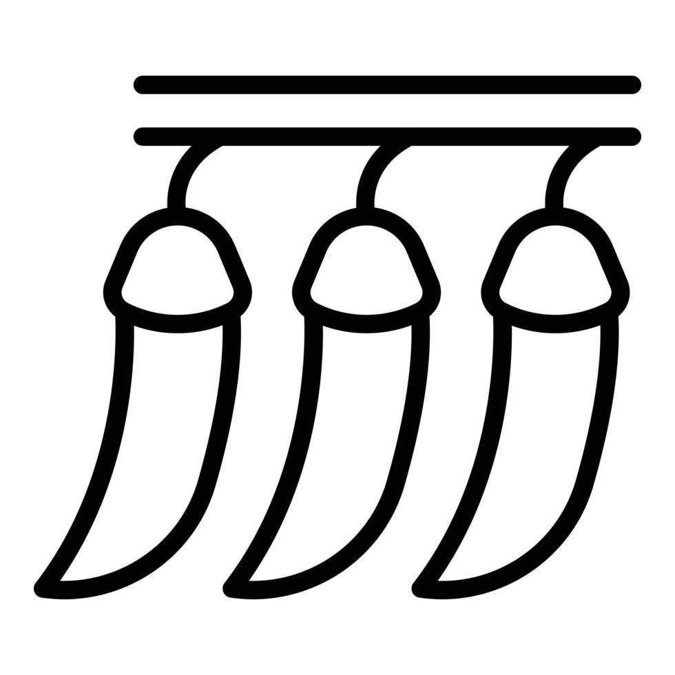 Lentil farm icon, outline style vector