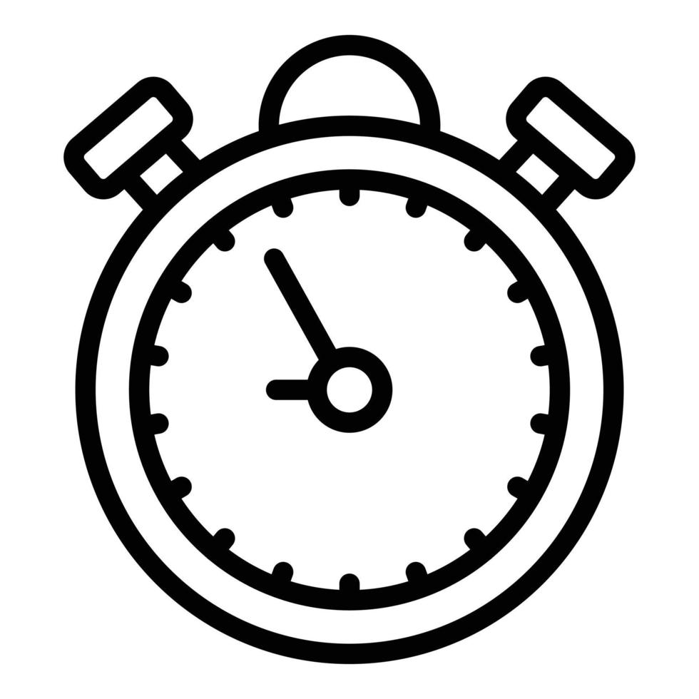 Stopwatch icon outline vector. Time deadline vector