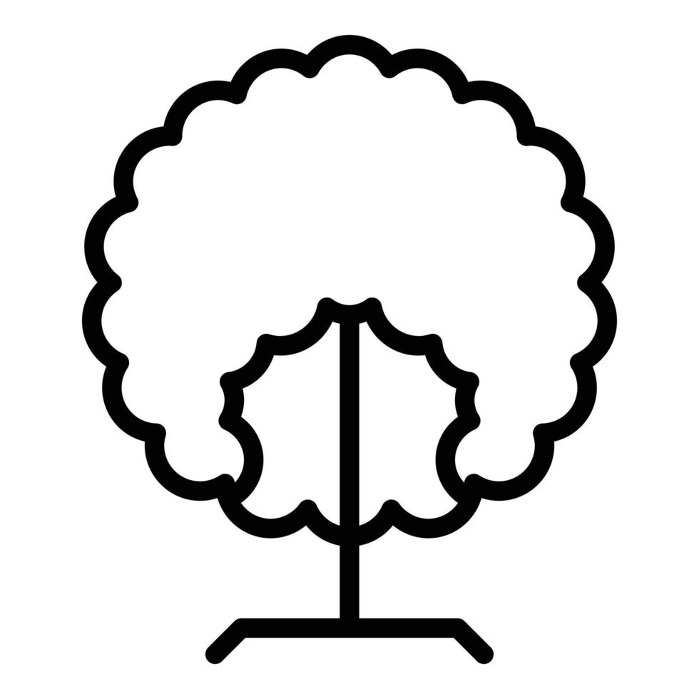 Barber wig icon, outline style vector