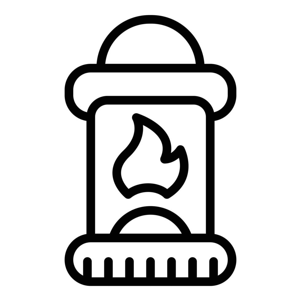 Camping light icon, outline style vector