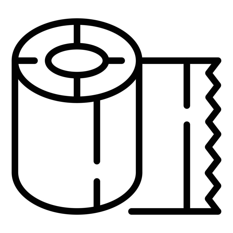 Campsite paper roll icon, outline style vector