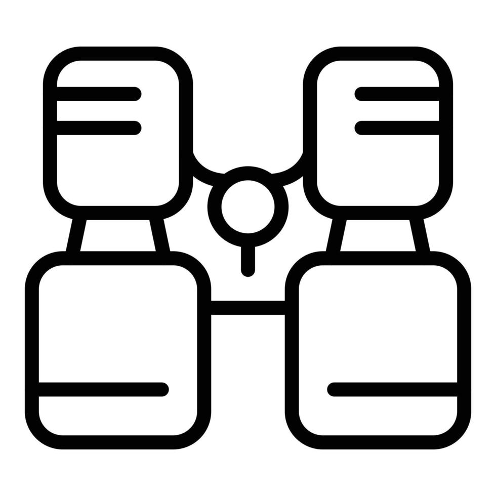 Campsite binocular icon, outline style vector