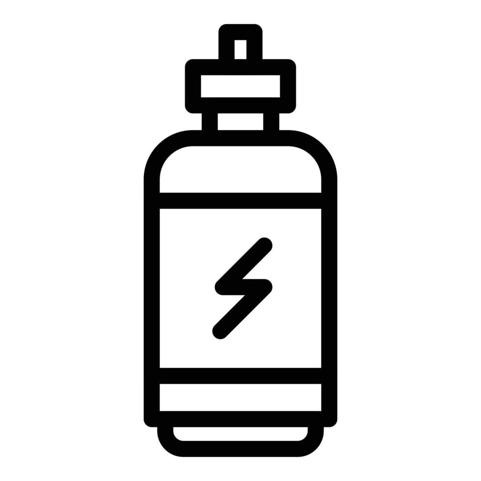 icono de botella de energía de la aplicación de corredor, estilo de esquema vector