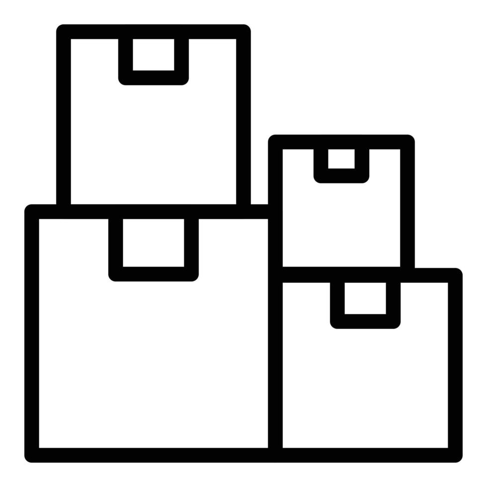 Perfectionism parcel icon, outline style vector