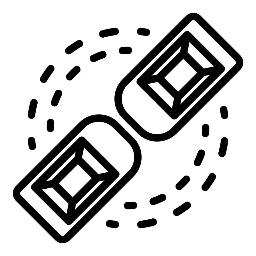 Unmanned vehicle icon, outline style vector