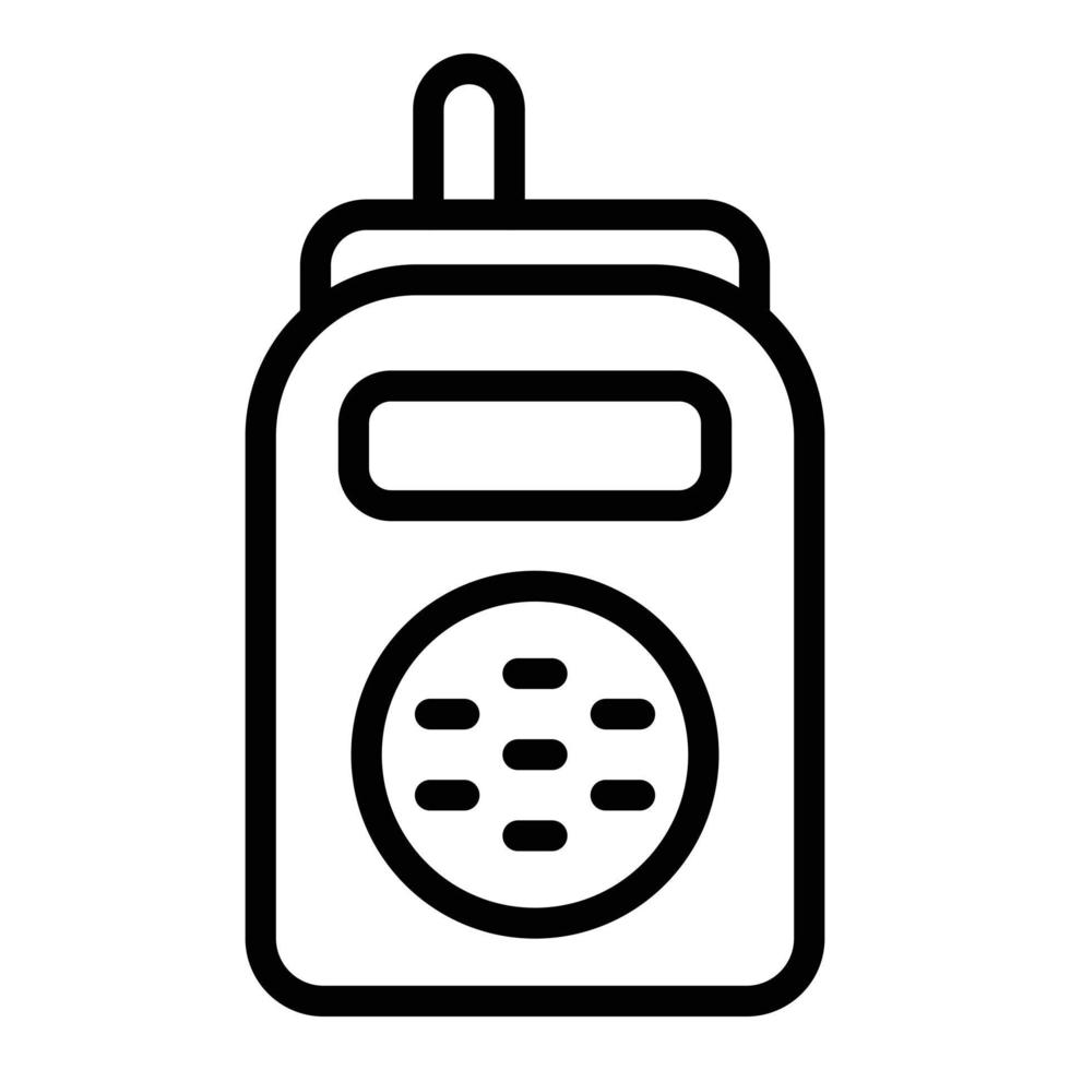 icono de walkie talkie de bebé, estilo de contorno vector