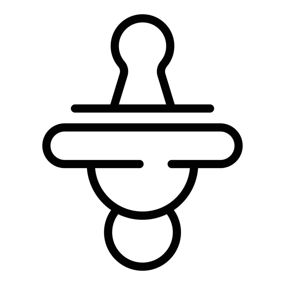 Baby nipple icon, outline style vector