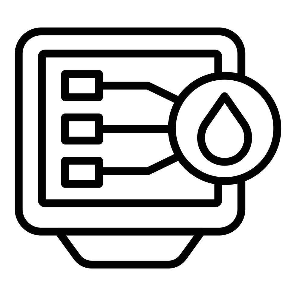 Regulated products pc monitor icon, outline style vector