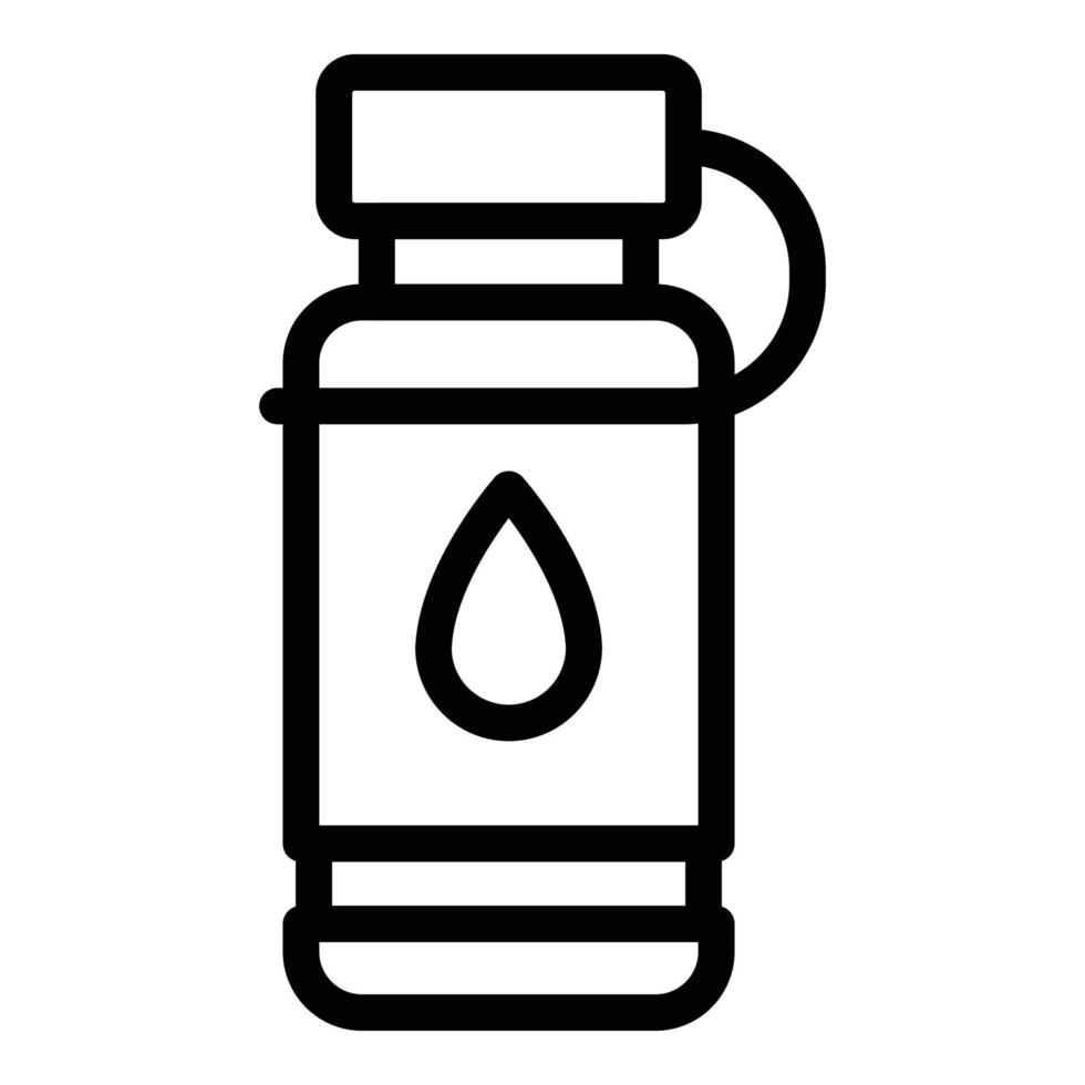 Expedition water bottle icon, outline style vector