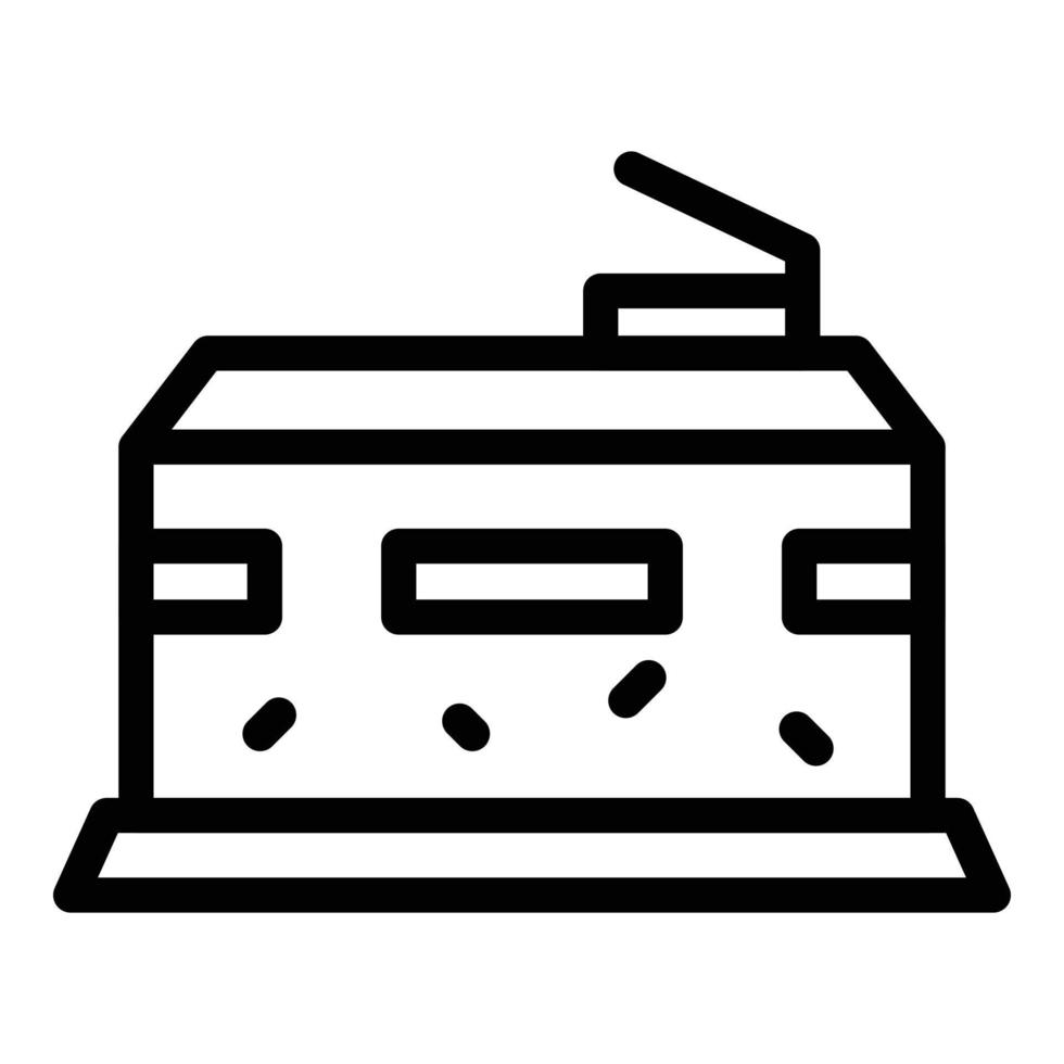 icono de caja de expedición, estilo de esquema vector