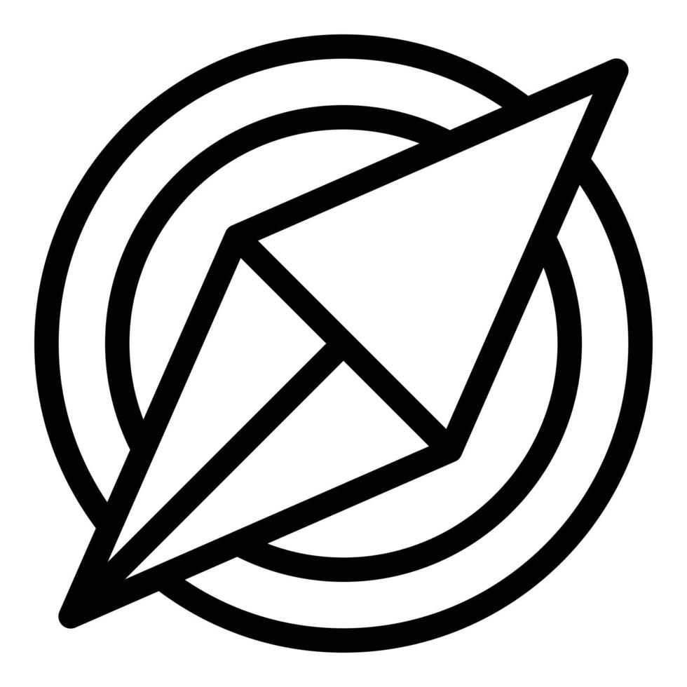 Expedition compass icon, outline style vector