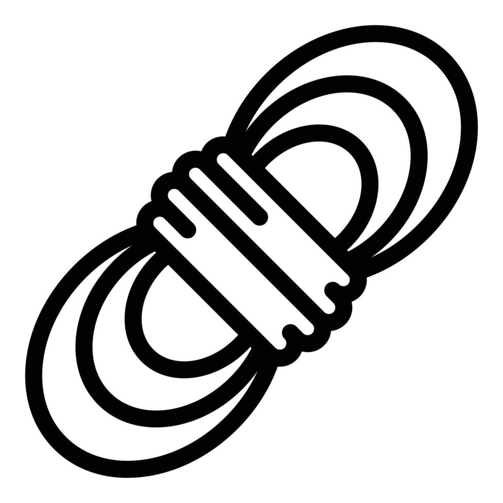 Expedition rope icon, outline style vector