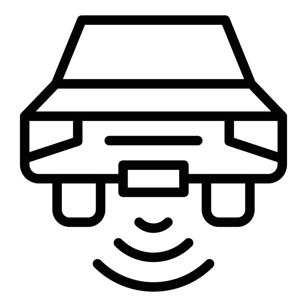Autonomous auto icon, outline style vector