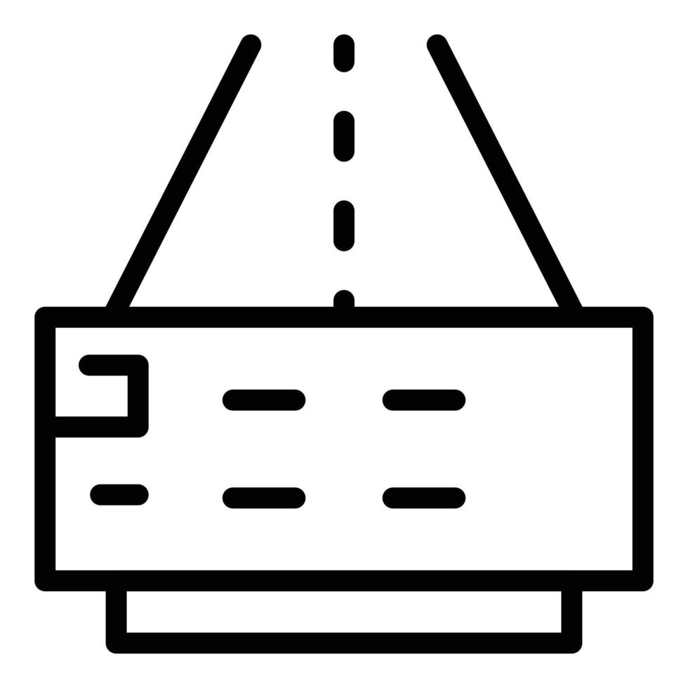 Intelligent vehicle icon, outline style vector