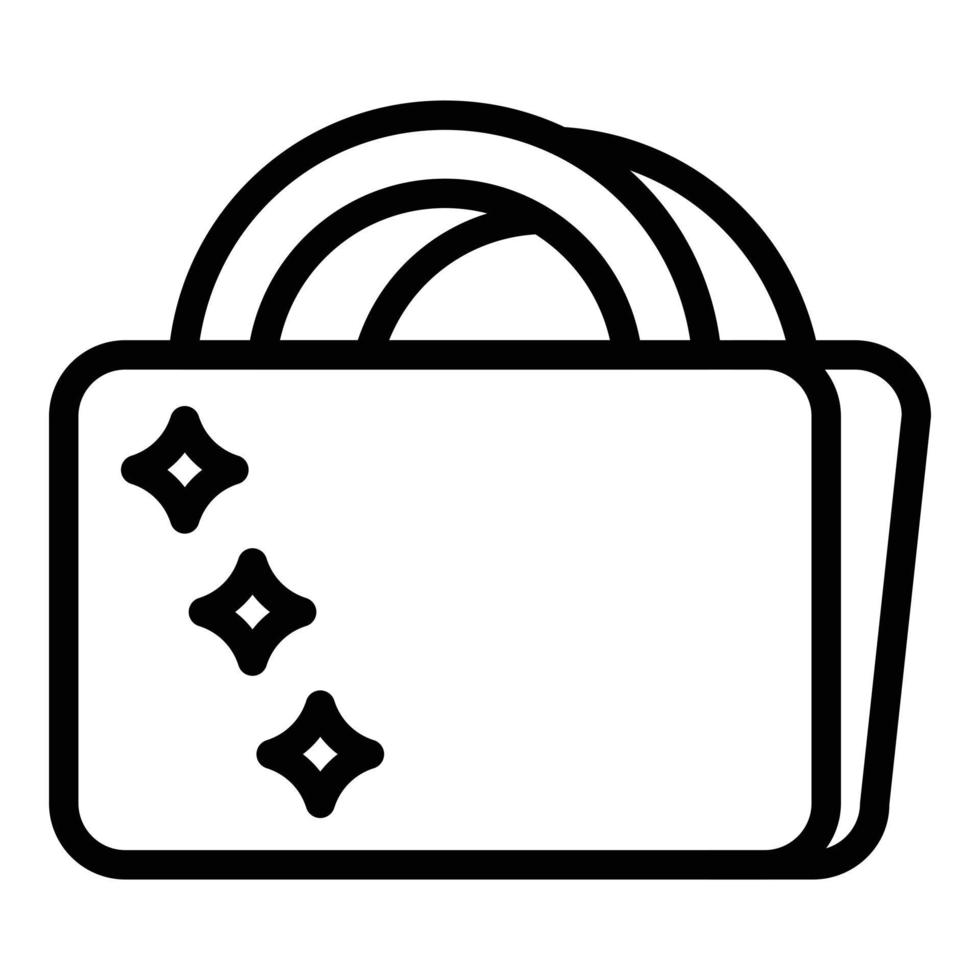 Perfectionism bag icon, outline style vector