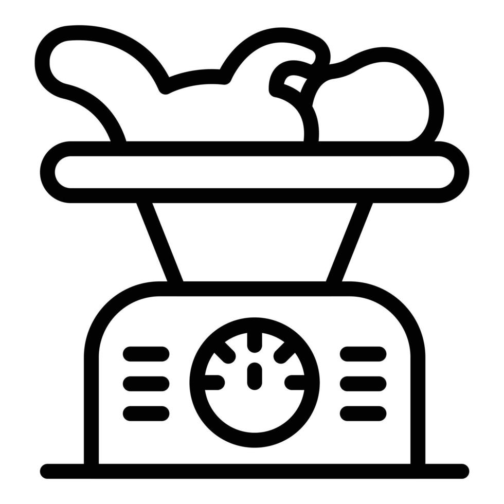 Baby scales icon, outline style vector