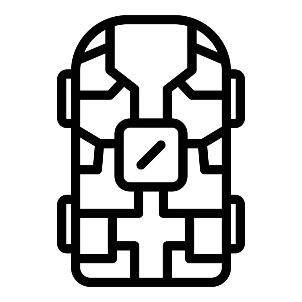 Unmanned car icon, outline style vector