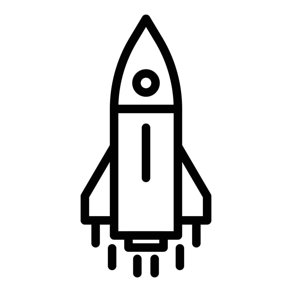 Spacecraft ship icon, outline style vector
