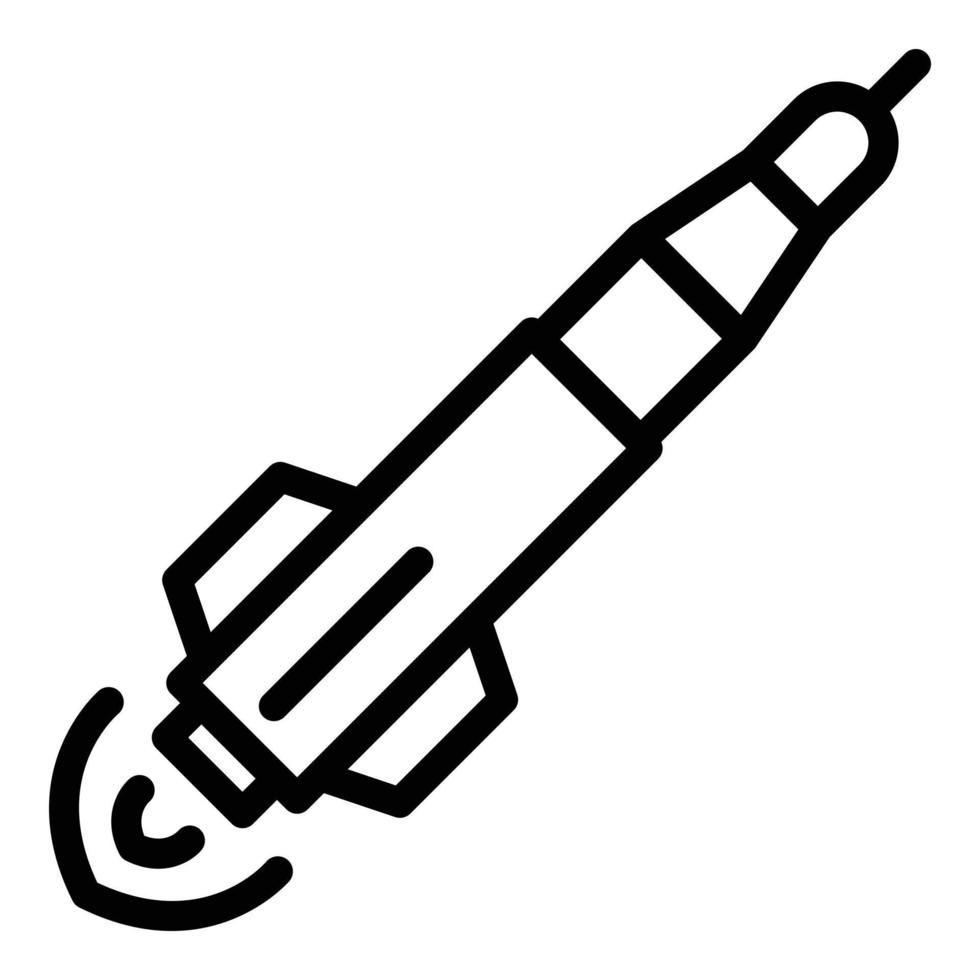 Cosmos spacecraft icon, outline style vector