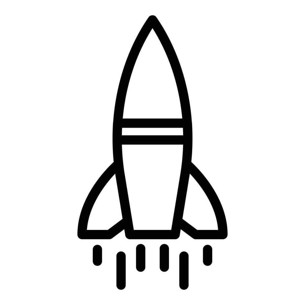 Science rocket icon, outline style vector
