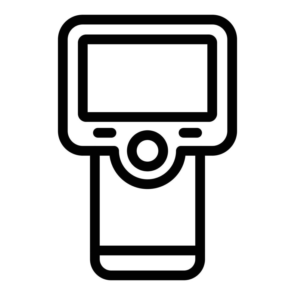 Laser thermometer temperature icon, outline style vector