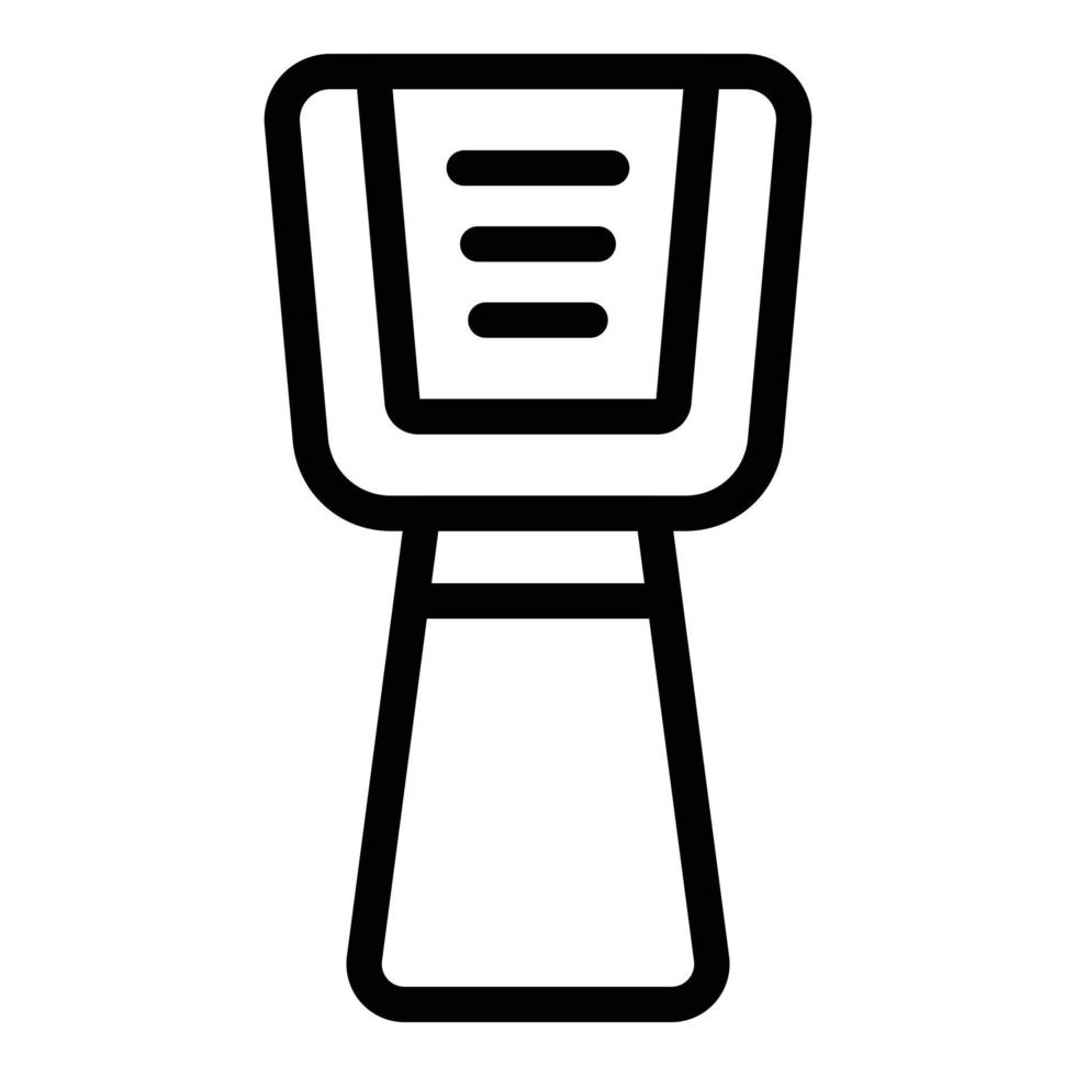 Laser thermometer electronic icon, outline style vector