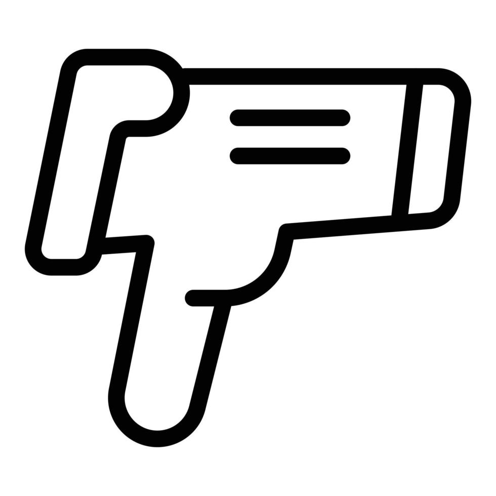 Laser thermometer scan icon, outline style vector