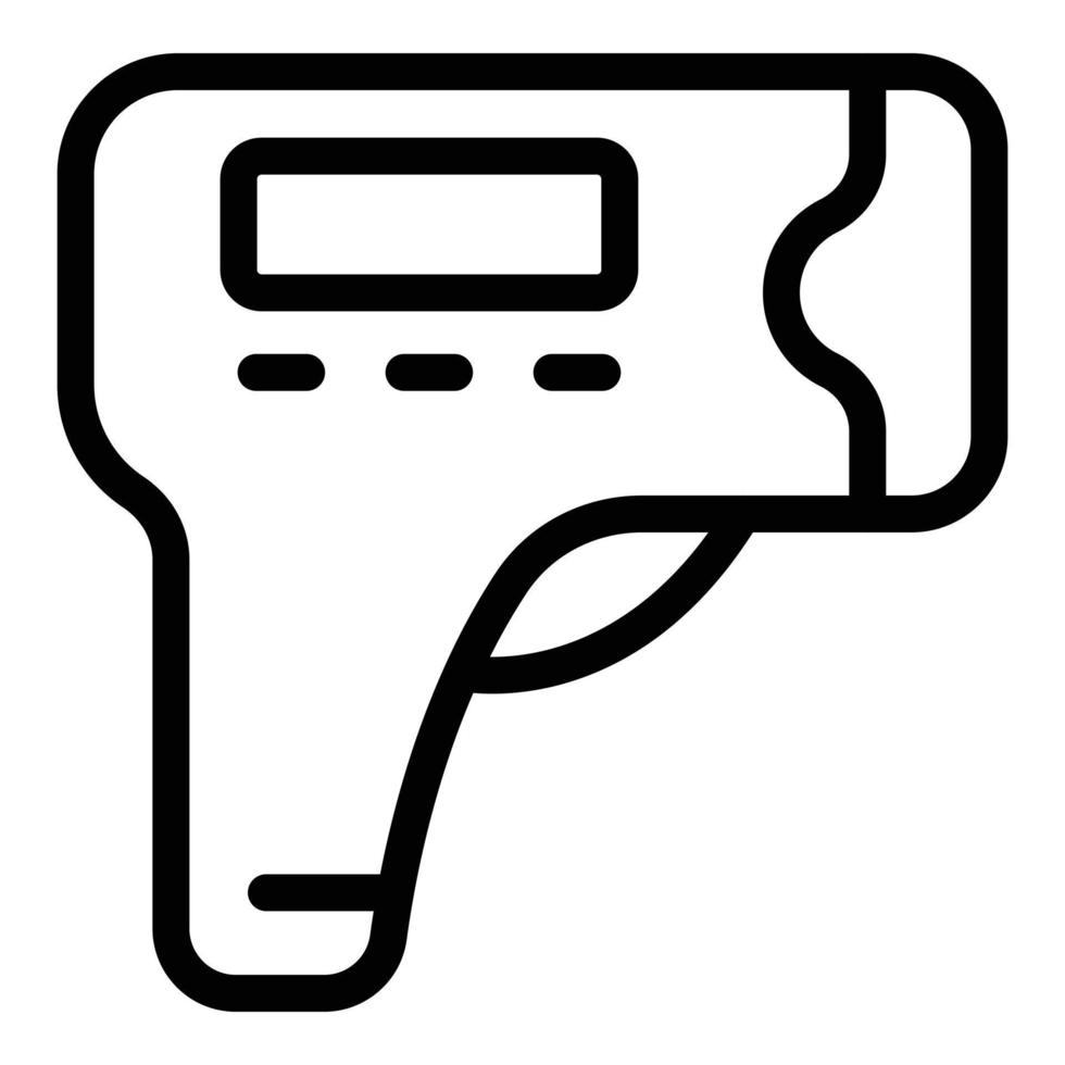 Laser thermometer contactless icon, outline style vector
