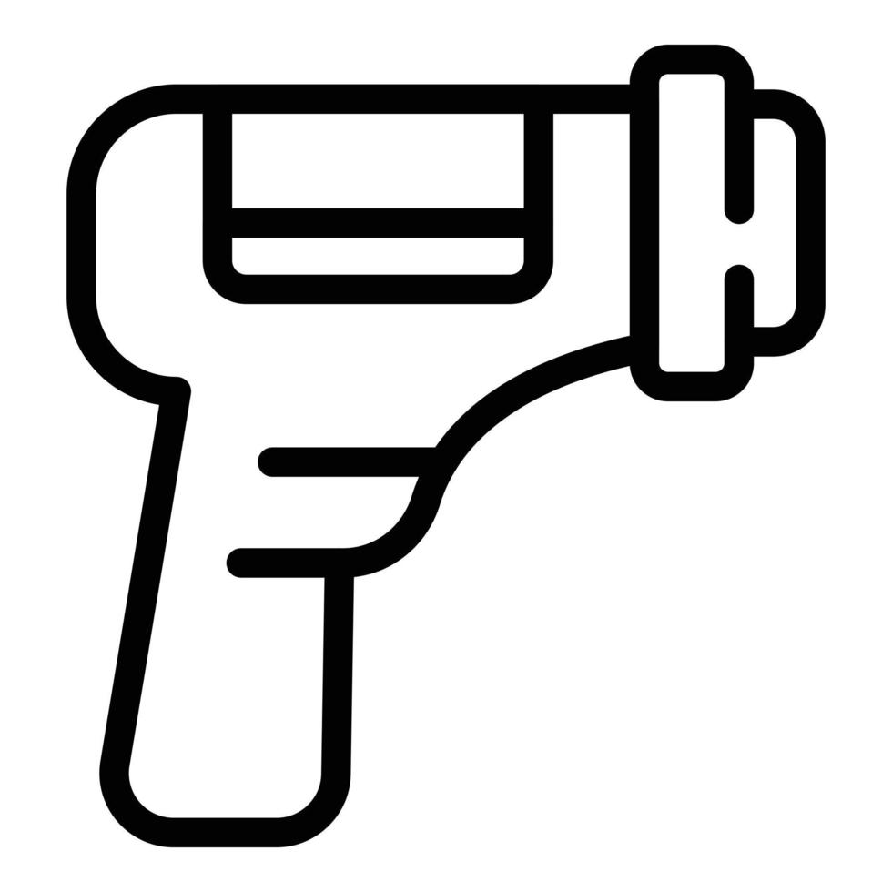 Laser thermometer corona icon, outline style vector