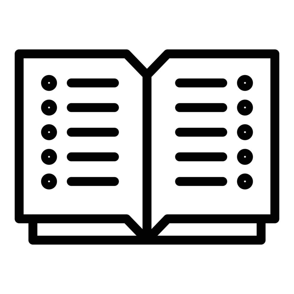 Lunch menu icon, outline style vector
