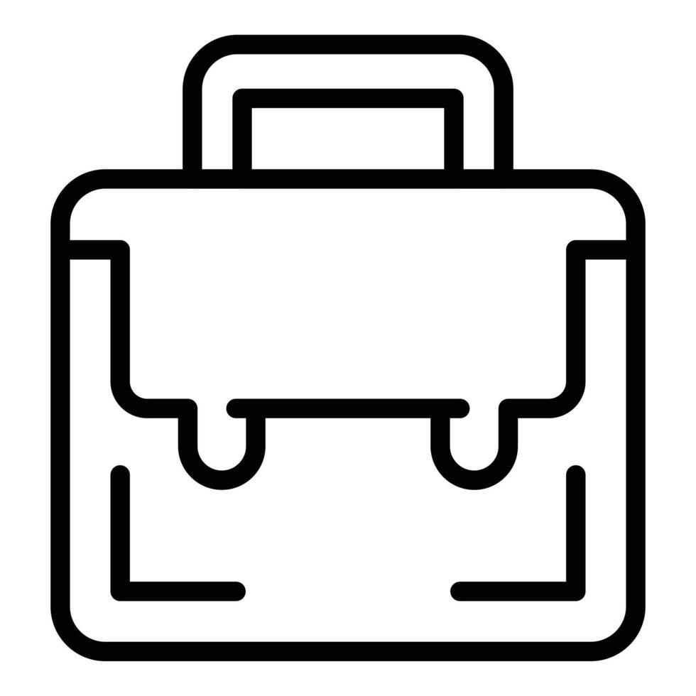 Briefcase school icon, outline style vector