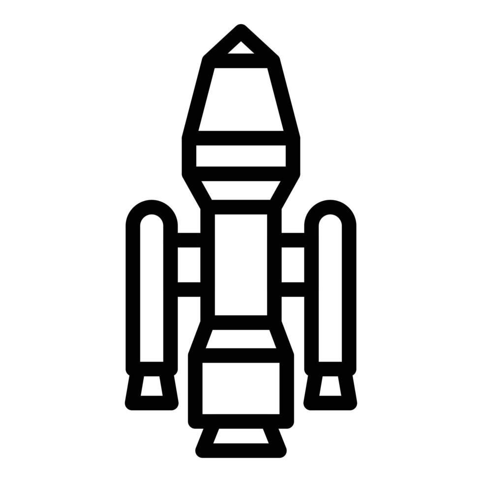 Spacecraft icon, outline style vector
