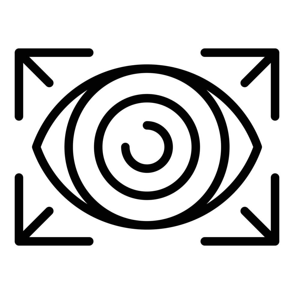 Vr vision icon, outline style vector