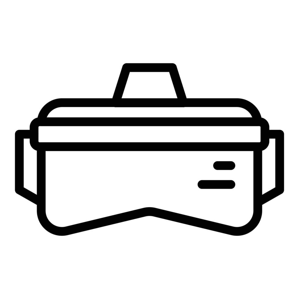 icono de dispositivo de gafas virtuales, estilo de contorno vector